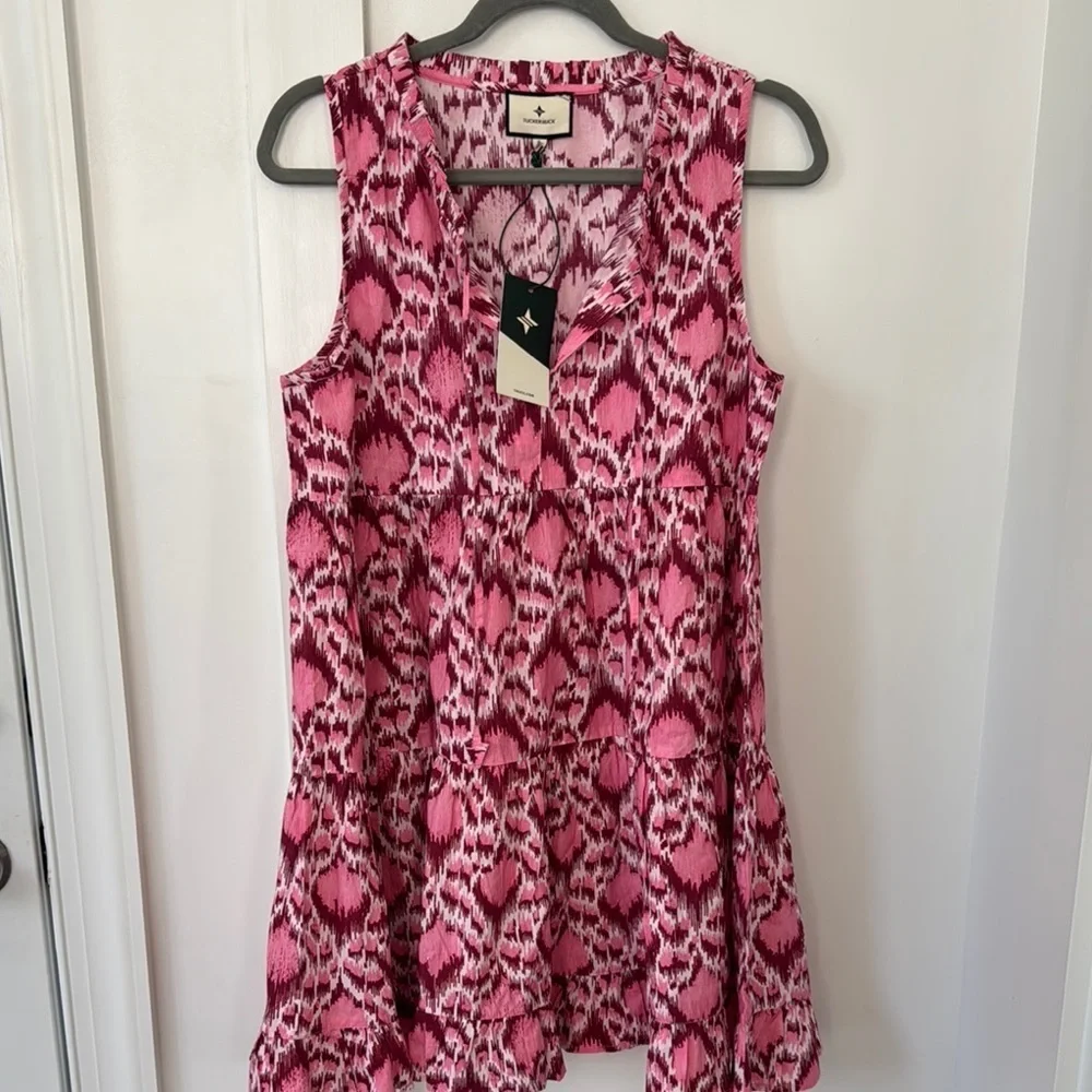 NWT Tuckernuck TNUCK BEACH Poppy Ikat Mini Salty Paloma Coverup Dress Size S